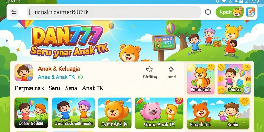 Tampilan antarmuka DAN777 yang ceria dan menarik bagi anak-anak.
