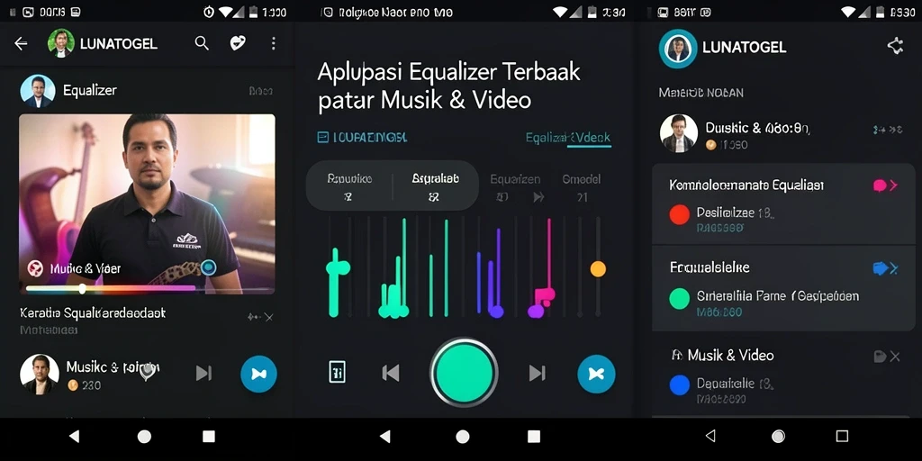 Screenshot utama LUNATOGEL menampilkan antarmuka pengguna Equalizer yang sederhana dan intuitif.