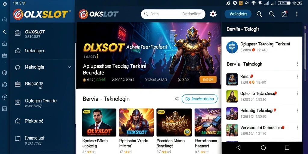 Tampilan antarmuka OLXSLOT dengan berita teknologi terkini.