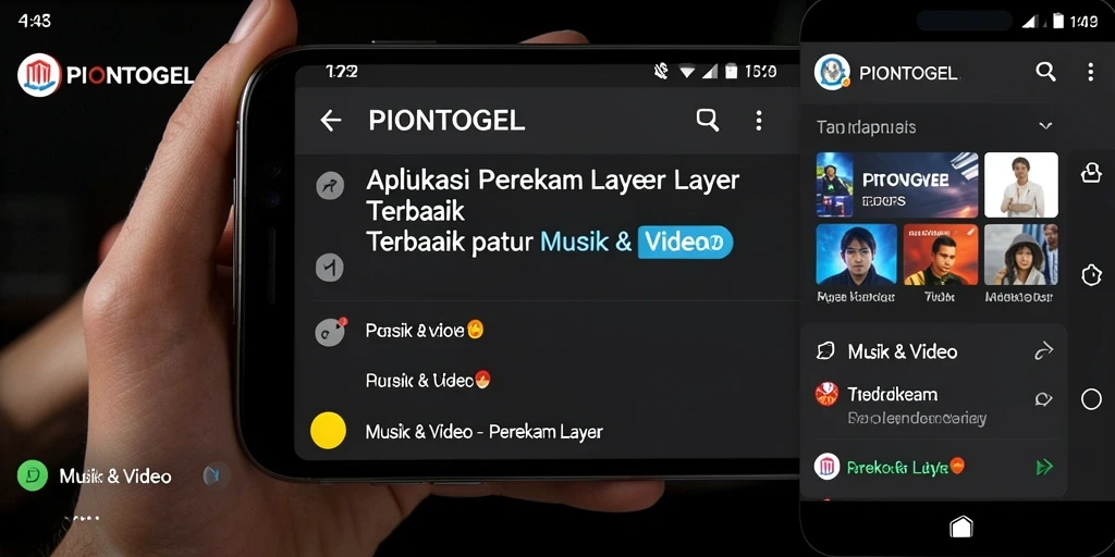 Tampilan antarmuka PIONTOGEL untuk perekaman layar yang intuitif.